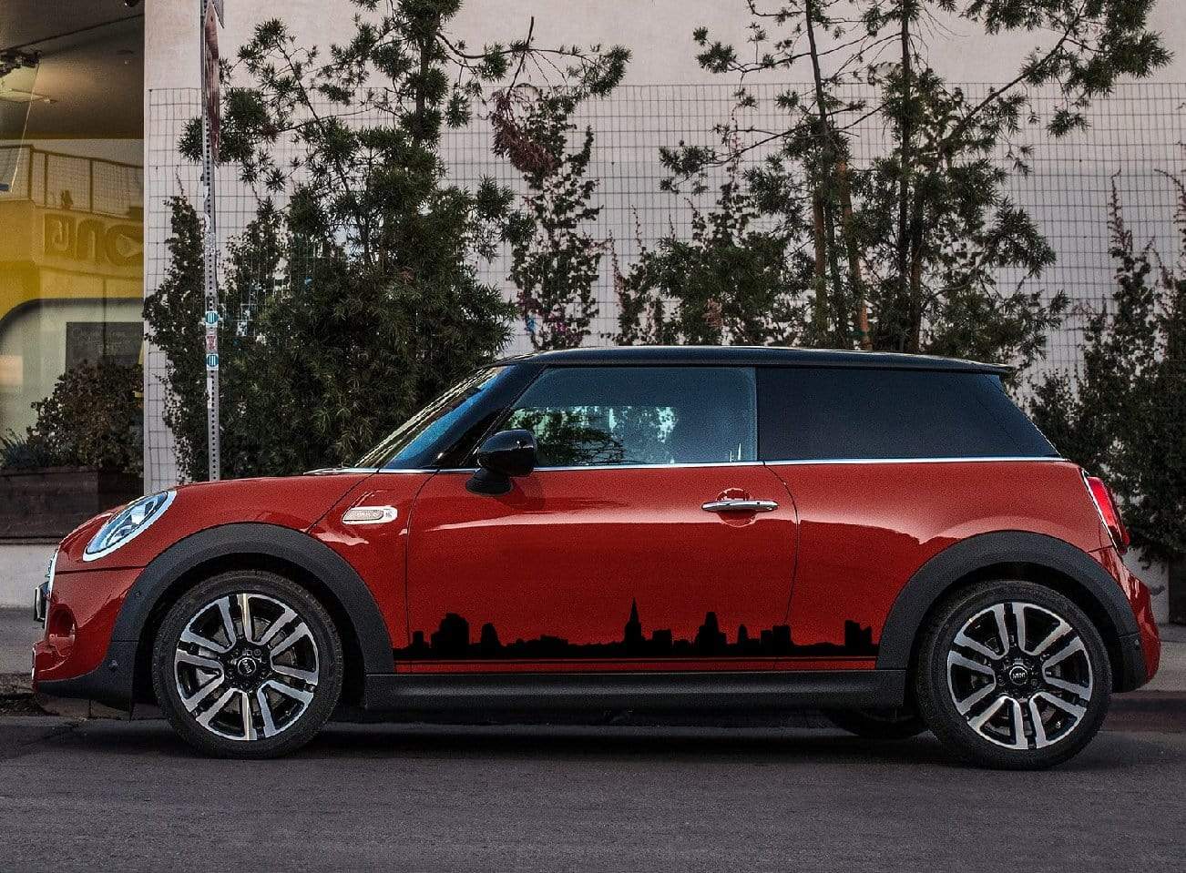 Premium Quality Vinyl Sticker fit Mini Cooper Vinyl car stickers Automotive decals Town line Design Clubman, John Cooper, Countryman