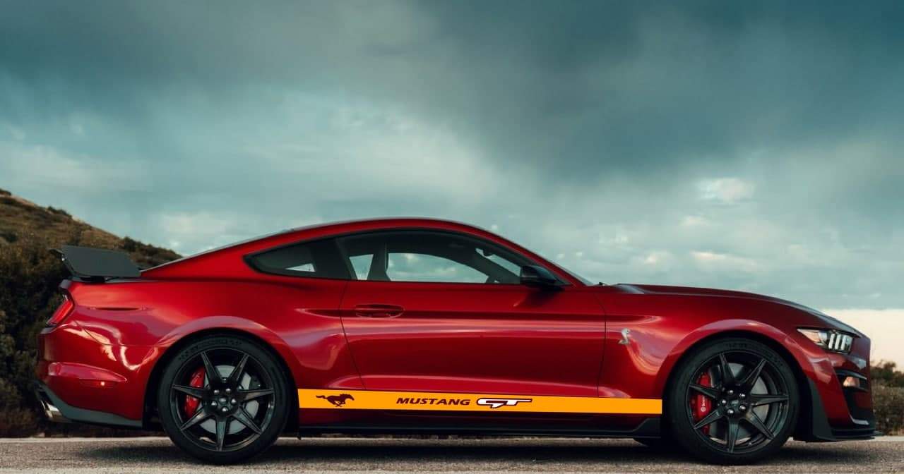 Vinyl Graphics NEW Design Custom Racing Line Stickers Car Side Vinyl Stripes For Ford Mustang