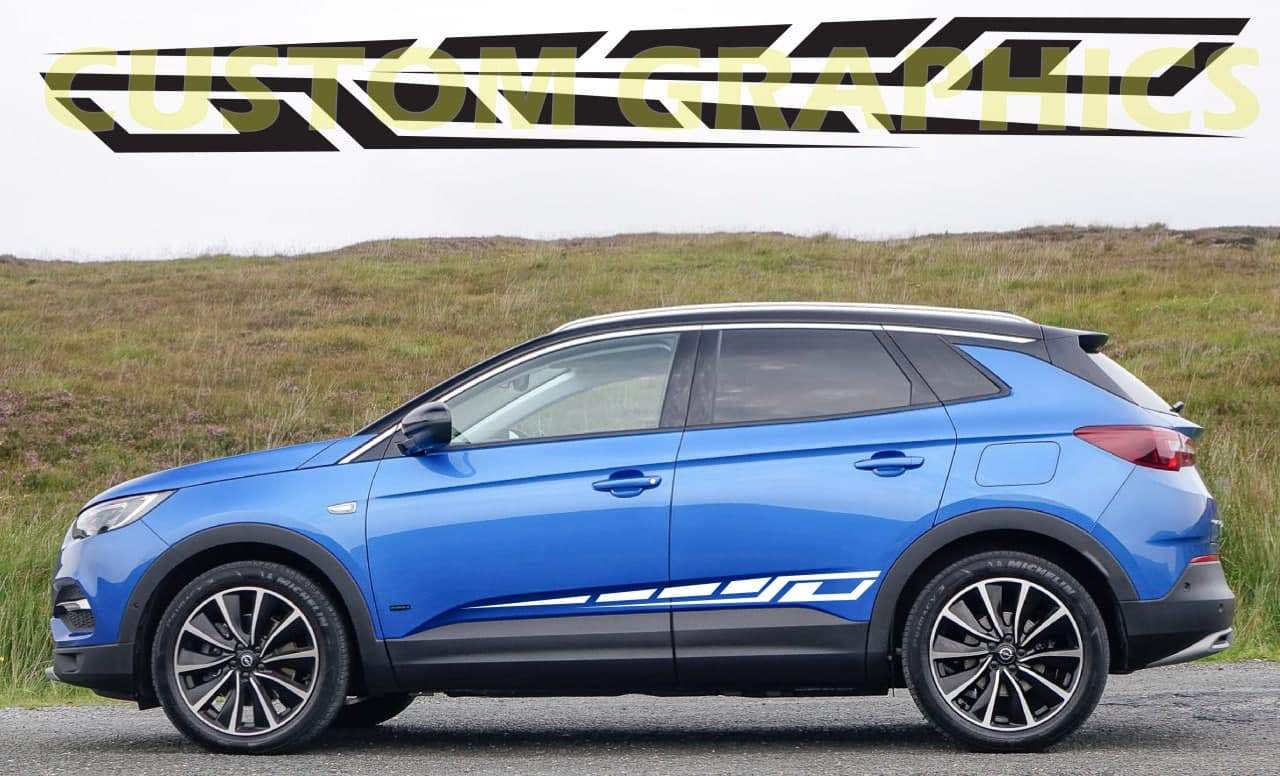 Vinyl Graphics New Design Stickers Custom Graphic Decals Pair stickers For Opel Grandland