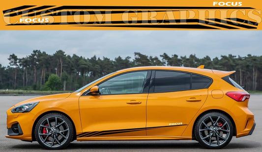 Vinyl Graphics New Figure Design Decal Sticker Vinyl Side Racing Stripes for Ford Focus
