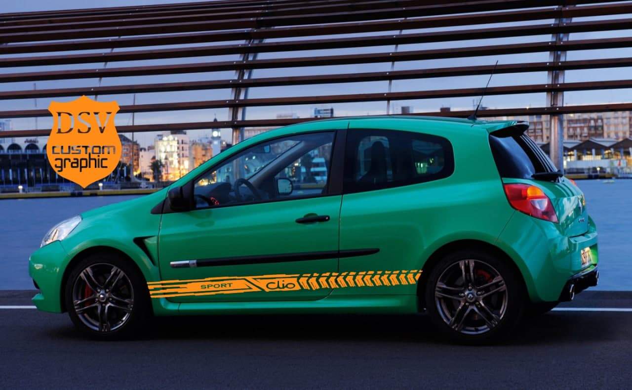 Vinyl Graphics New Graphic Gift renault stickers Racing Stripes for Renault Clio renault clio car stickers