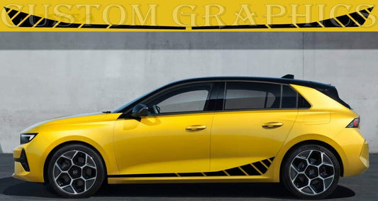 Vinyl Graphics New Logo line design Vinyl Stickers Compatible with Opel Astra