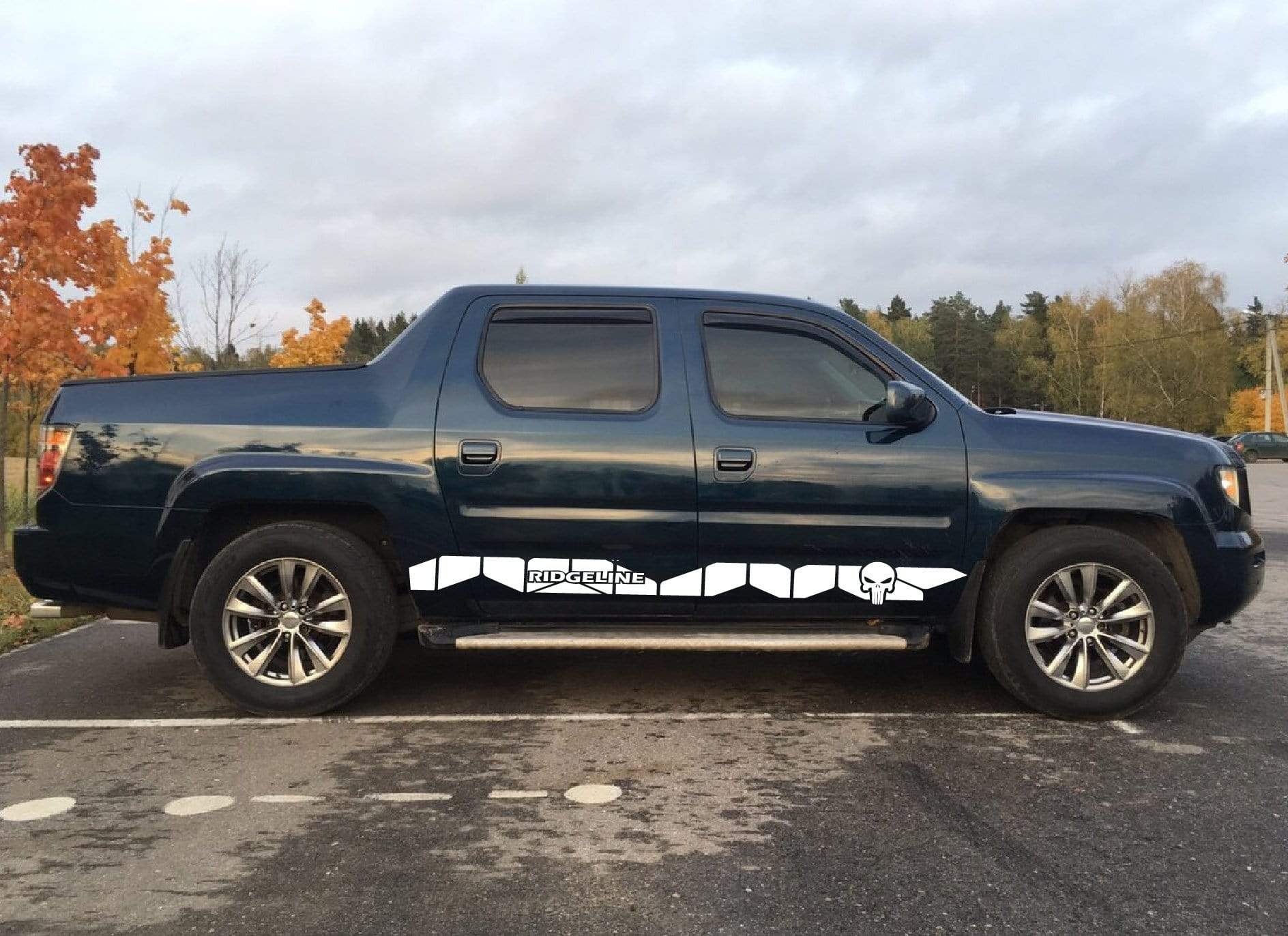 Vinyl Graphics New Skull line Graphics Vinyl Stickers Compatible With Honda Ridgeline