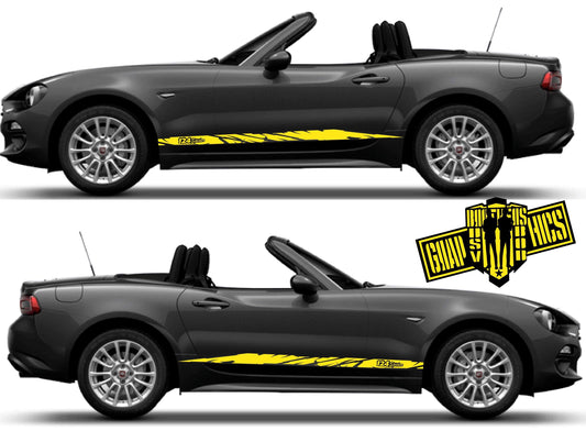 Pair decals Vinyl Stickers For Fiat Spider 124 stickers - Brothers-Graphics