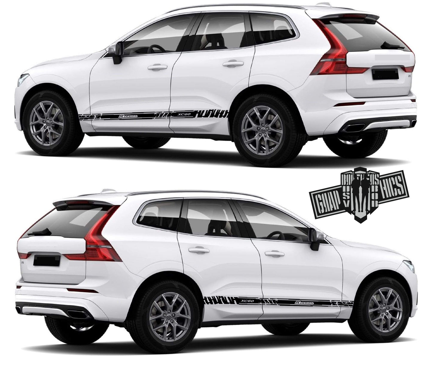 Premium Vinyl Sticker Compatible With Volvo XC60 Style Design