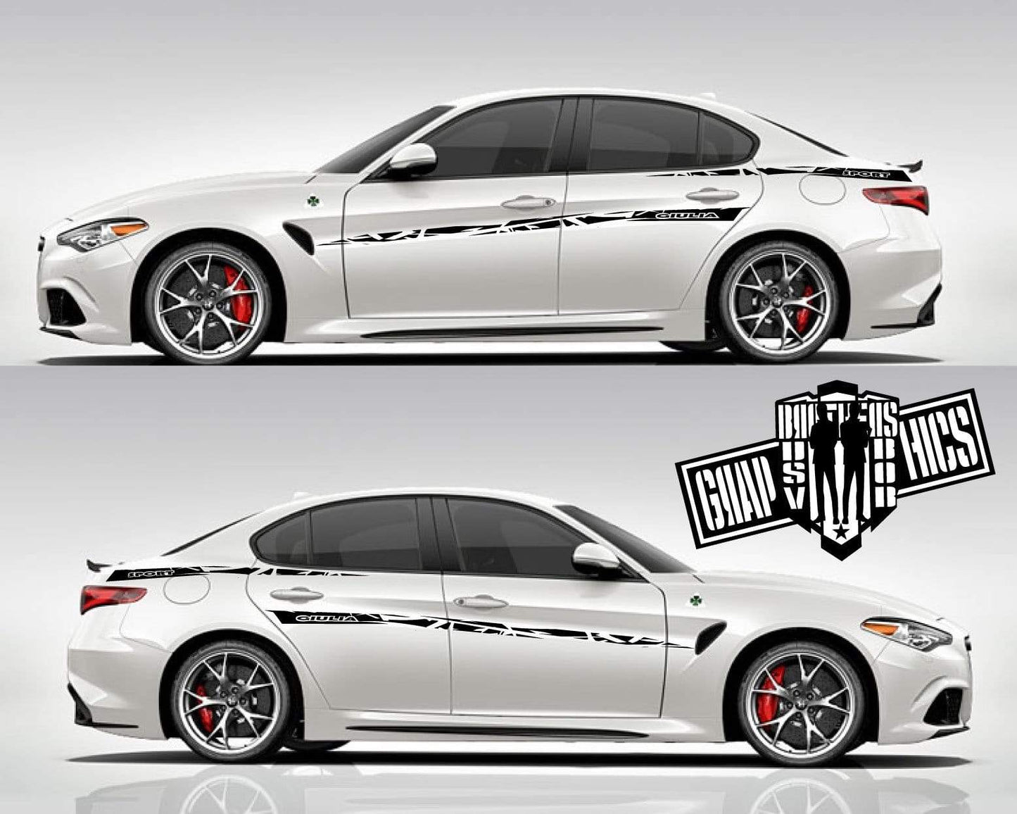 Pair Stripes for Alfa Romeo Giulia - Brothers-Graphics