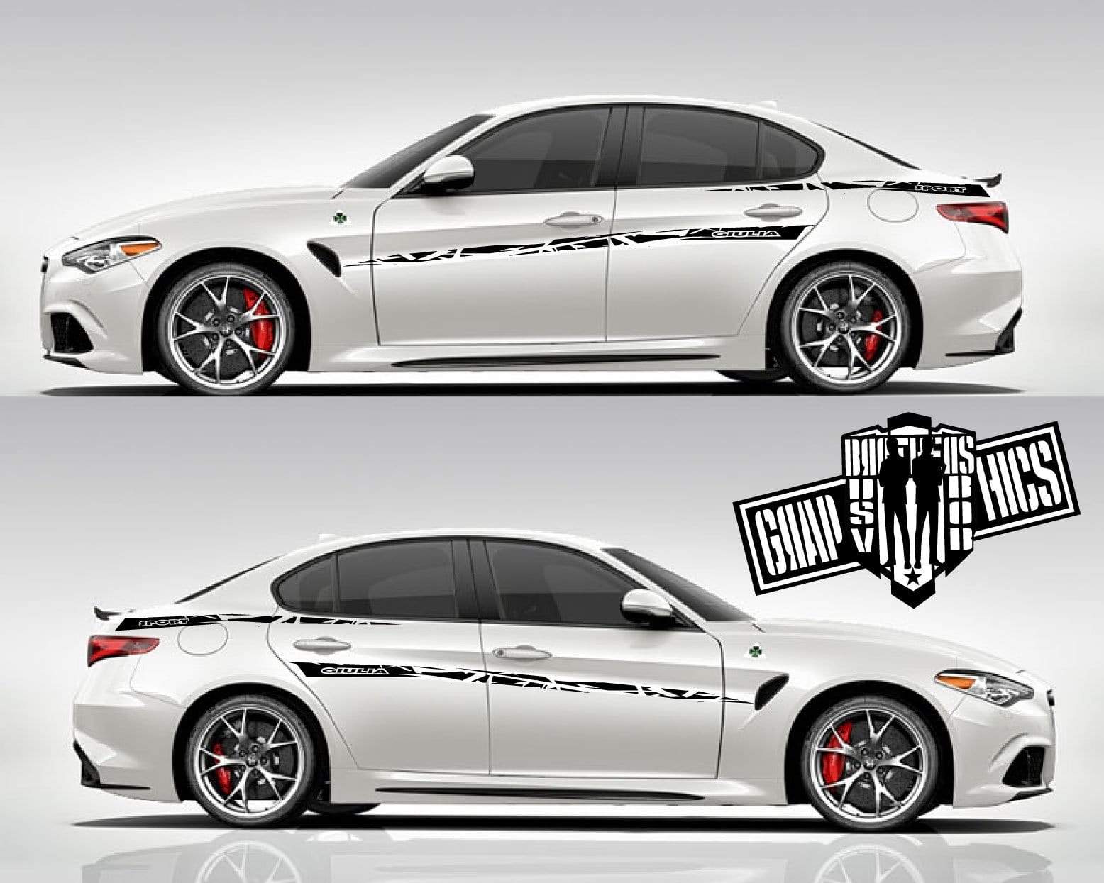 Pair Stripes for Alfa Romeo Giulia - Brothers-Graphics