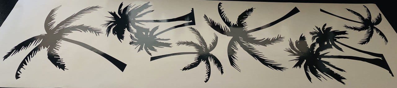 Vinyl Graphics Palm Tree Graphics 6x Decals Sticker Vinyl Side Racing Stripes for Jeep Renegade