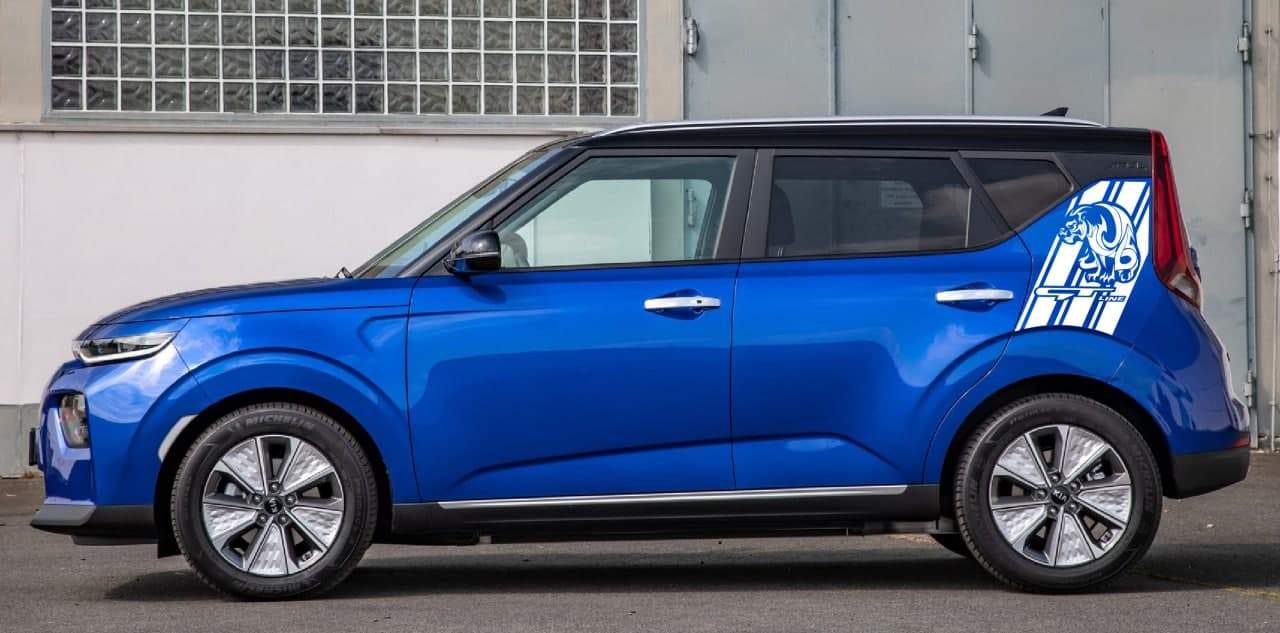 Vinyl Graphics Panter Design Decal Sticker Vinyl Side Racing Stripes Compatible with Kia Soul