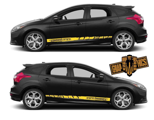 Racing Decals Vinyl Stickers for Ford Focus - Brothers-Graphics