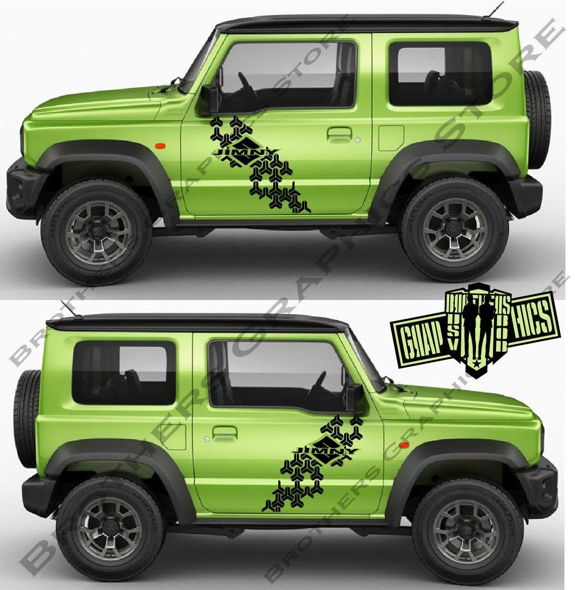Racing Graphics Line Sticker Vinyl Stripes For Suzuki Jimny - Brothers-Graphics