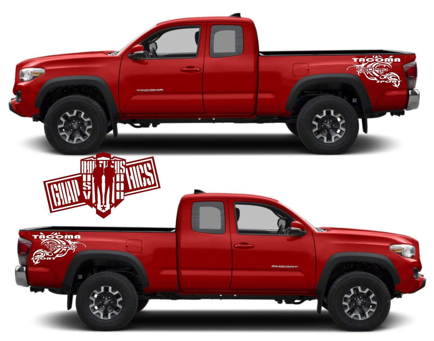 Racing Stripes For Toyota Tacoma 2001-2020 - Brothers-Graphics