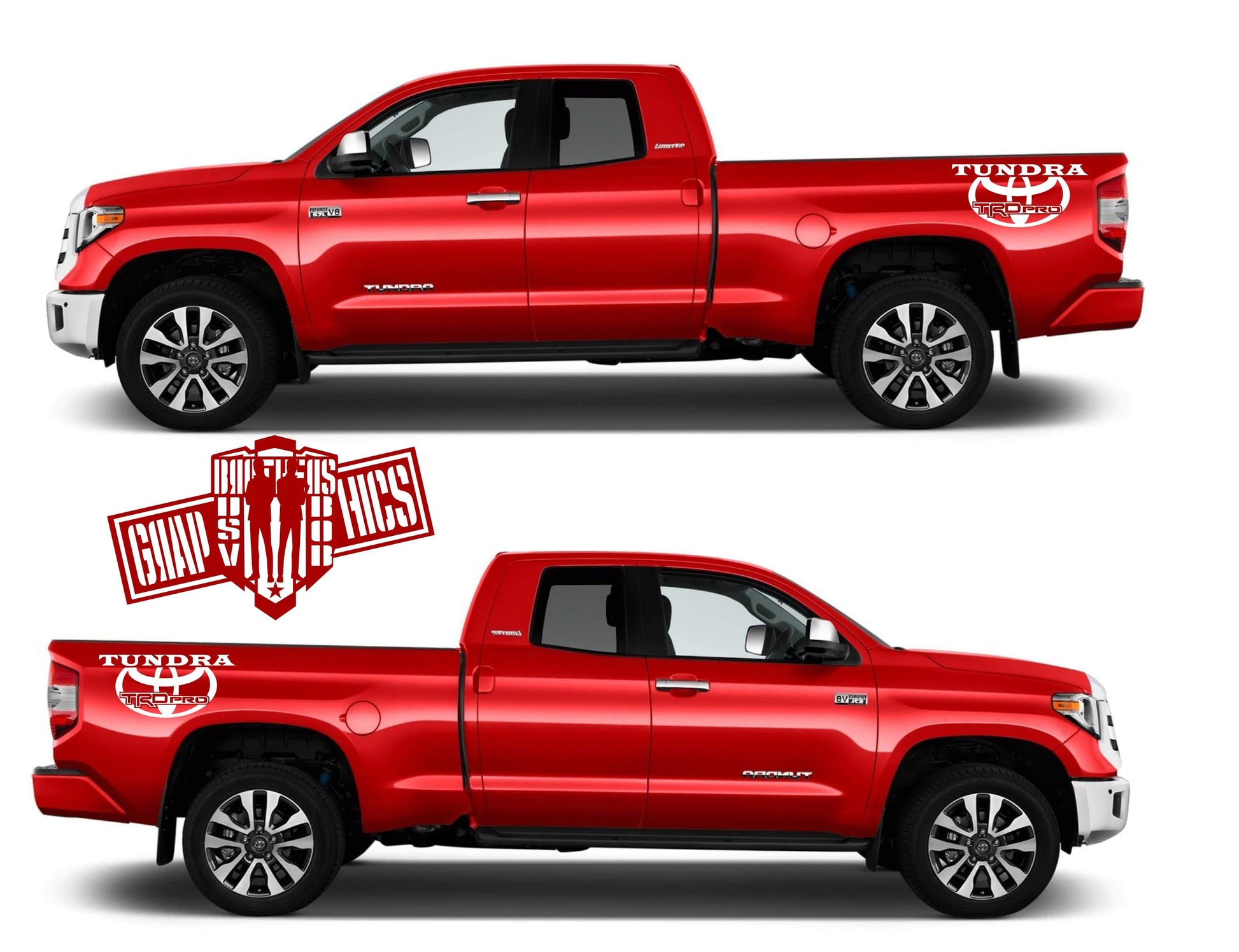 Premium Stickers Compatible with Toyota Tundra Decorative car decals Car window stickers Exclusive car decals