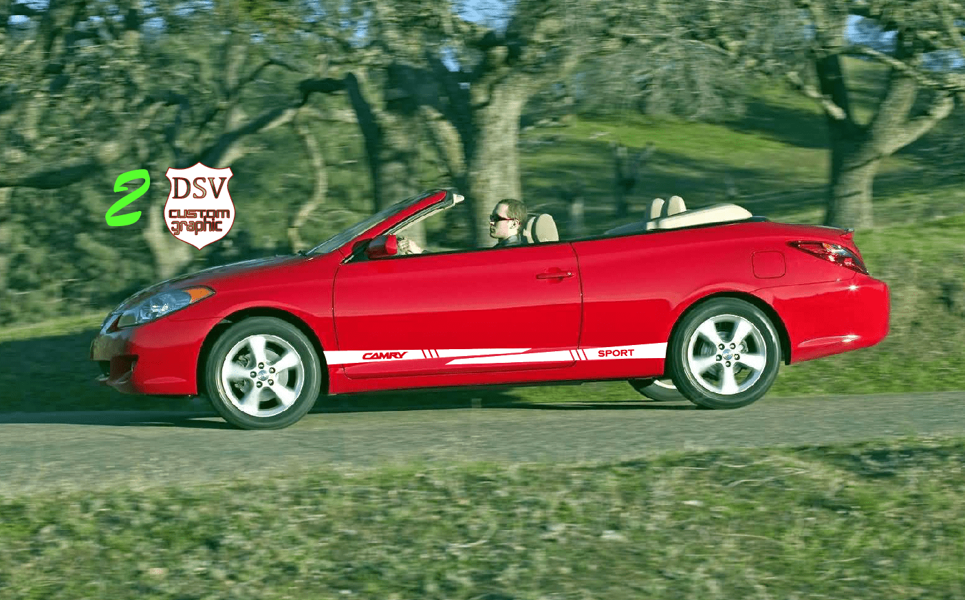 Racing Stripes Line Sticker Vinyl Decal For Toyota Camry - Brothers-Graphics