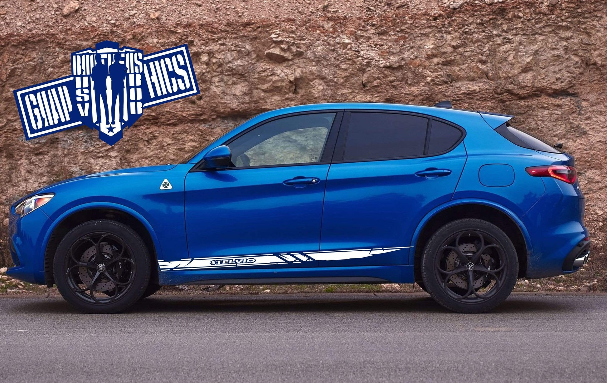 Racing Stripes Stickers For Alfa Romeo Stelvio - Brothers-Graphics