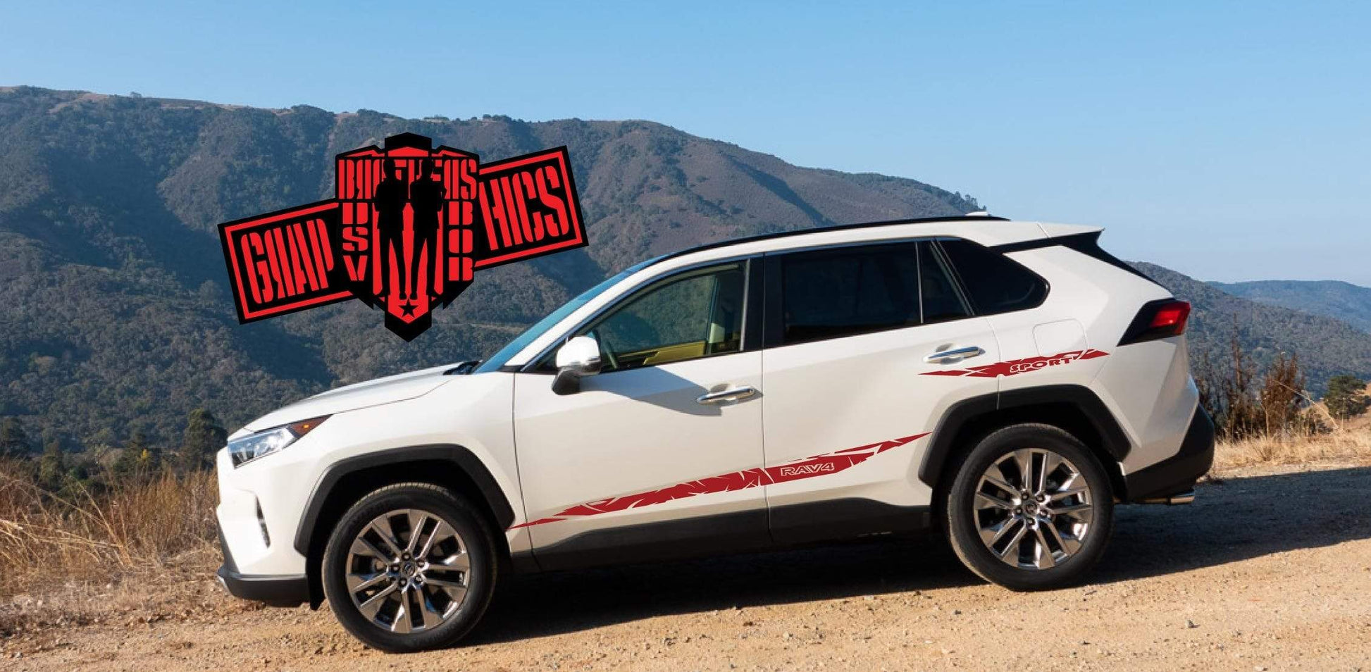 Racing Stripes Vinyl Decal For Toyota Rav4 decals - Brothers-Graphics