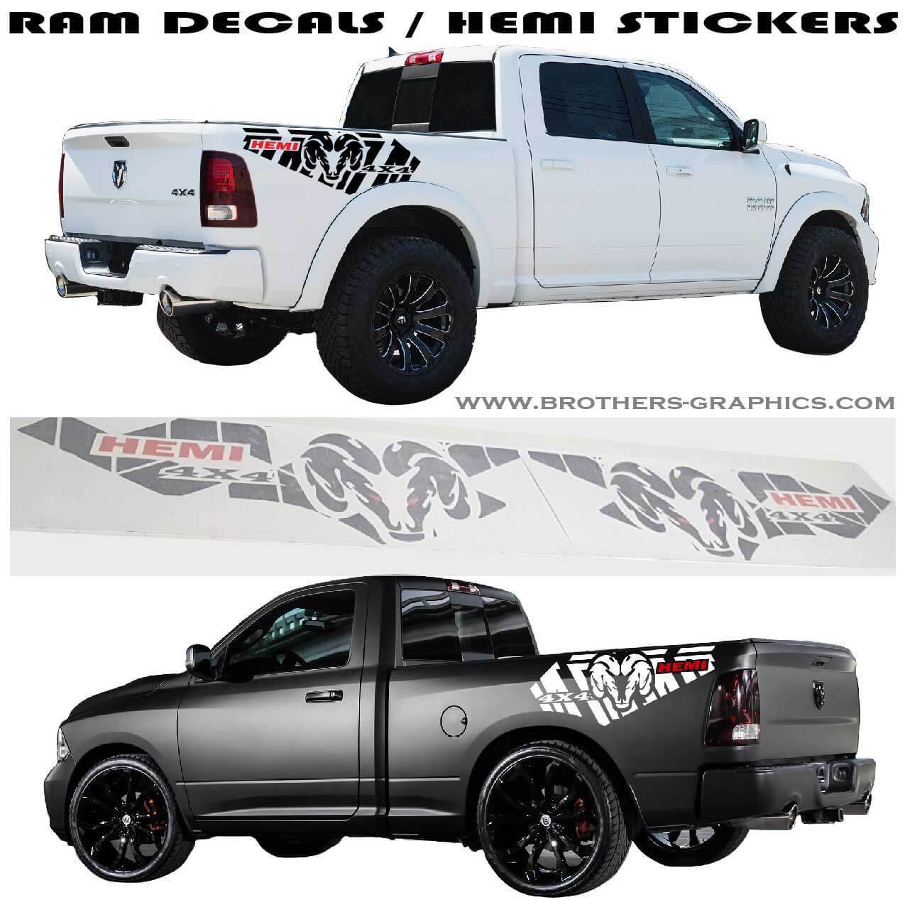 Autocollants Ram 1500 | Autocollants Dodge Ram pour camions | Autocollants Dodge pour Dodge Ram