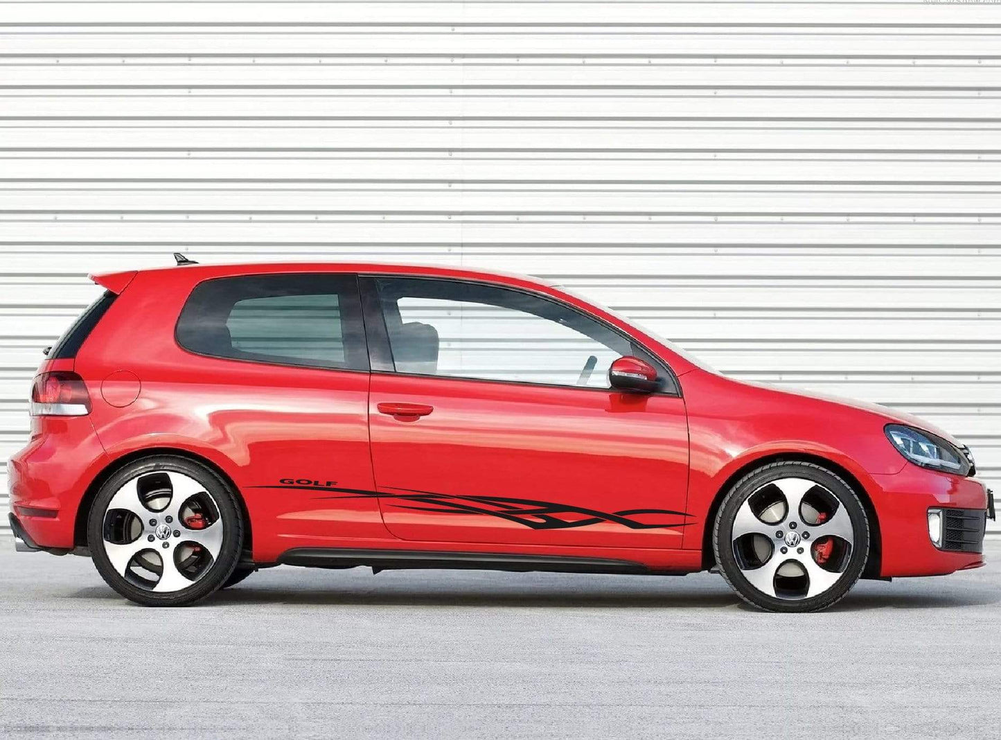 Rear Vinyl Decal Side Bed Sticker Graphics Kit For VW Golf