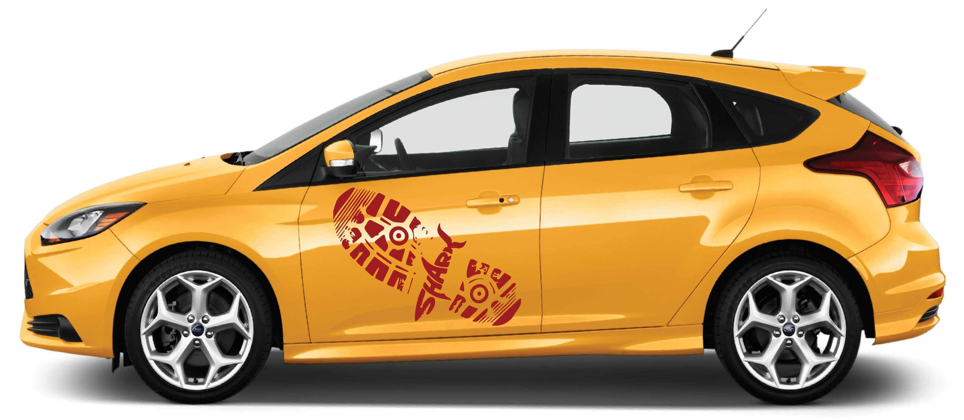 Vinyl Graphics Shark footprint graphic for car  | UNIVERSAL STICKERS Fit any Vehicle
