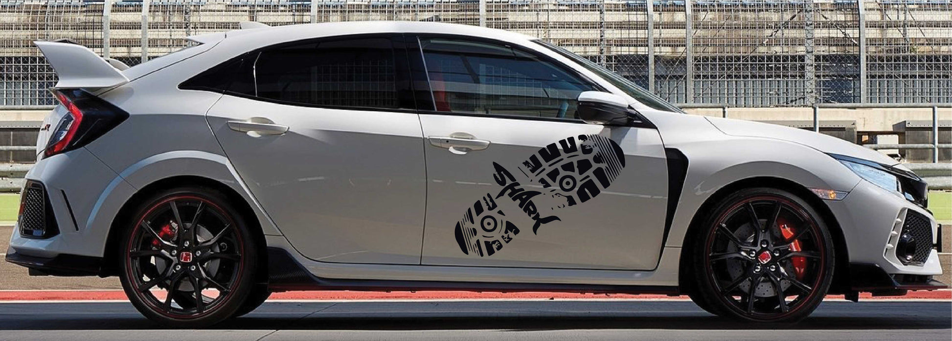 Vinyl Graphics Shark footprint graphic for car  | UNIVERSAL STICKERS Fit any Vehicle