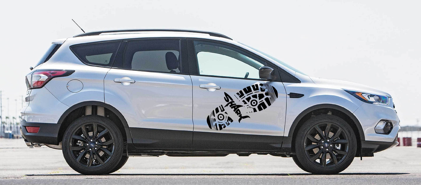 Vinyl Graphics Shark footprint graphic for car  | UNIVERSAL STICKERS Fit any Vehicle