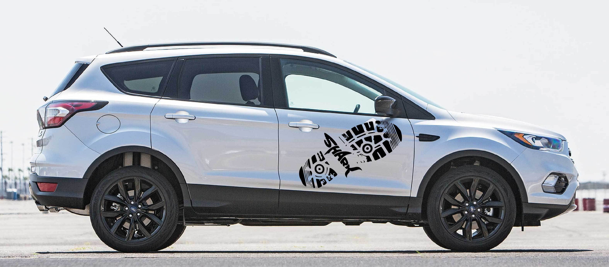 Vinyl Graphics Shark footprint graphic for car  | UNIVERSAL STICKERS Fit any Vehicle