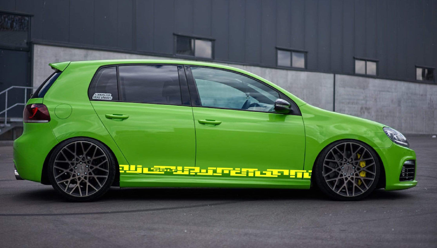 Side Door Stripe Custom kit Stickers Set Kit For VW Golf