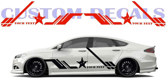 Vinyl Graphics Side door stripe vinyl decal New graphic universal sticker Kit for Car Any Vehicle | UNIVERSAL STICKERS