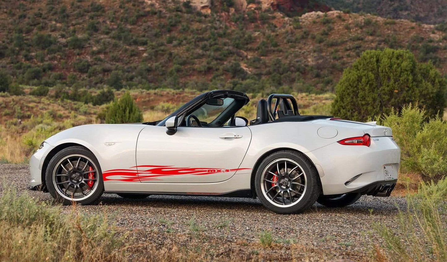 Premium Quality Stickers Compatible With Mazda MX-5 Miata Flame Design Easy Application