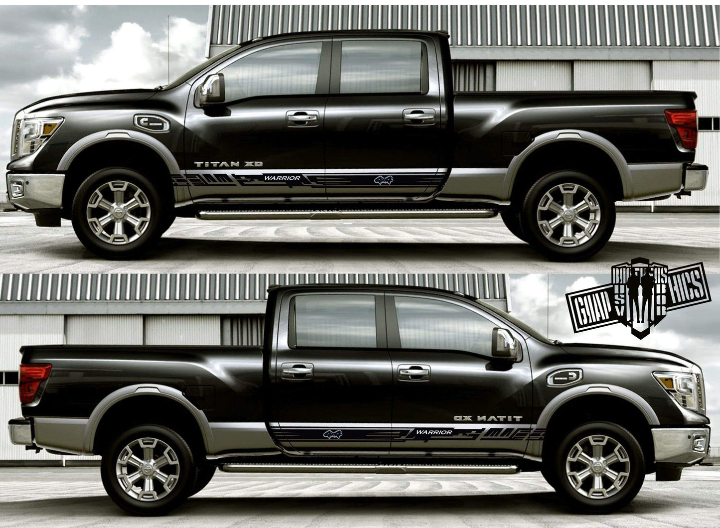 Premium Quality Vinyl Stickers Compatible with Nissan Titan Unique Design decals