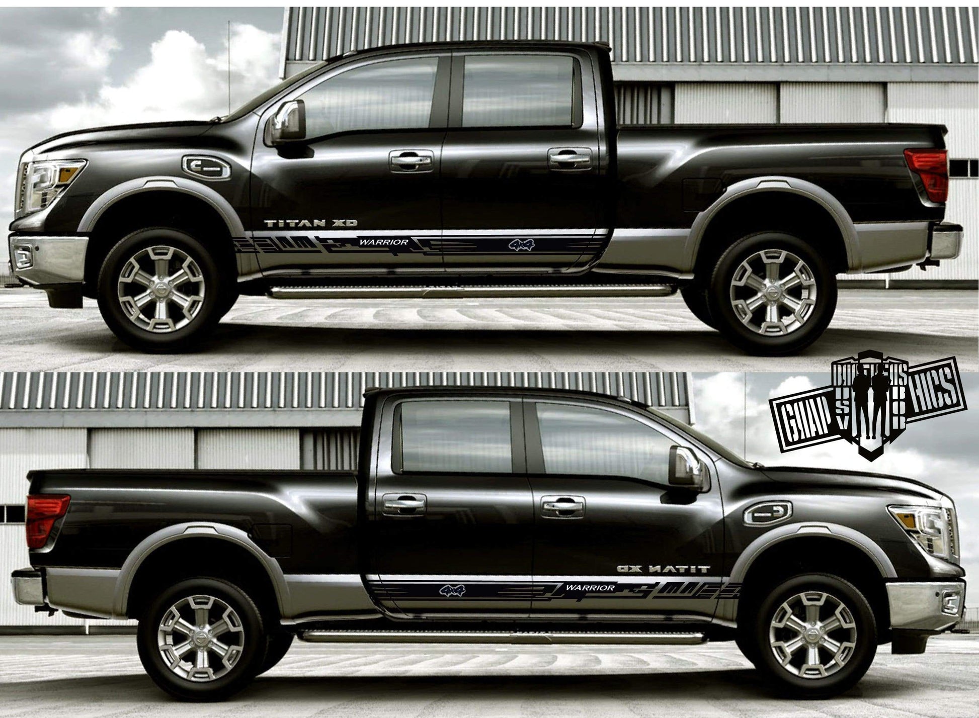 Premium Quality Vinyl Stickers Compatible with Nissan Titan Unique Design decals