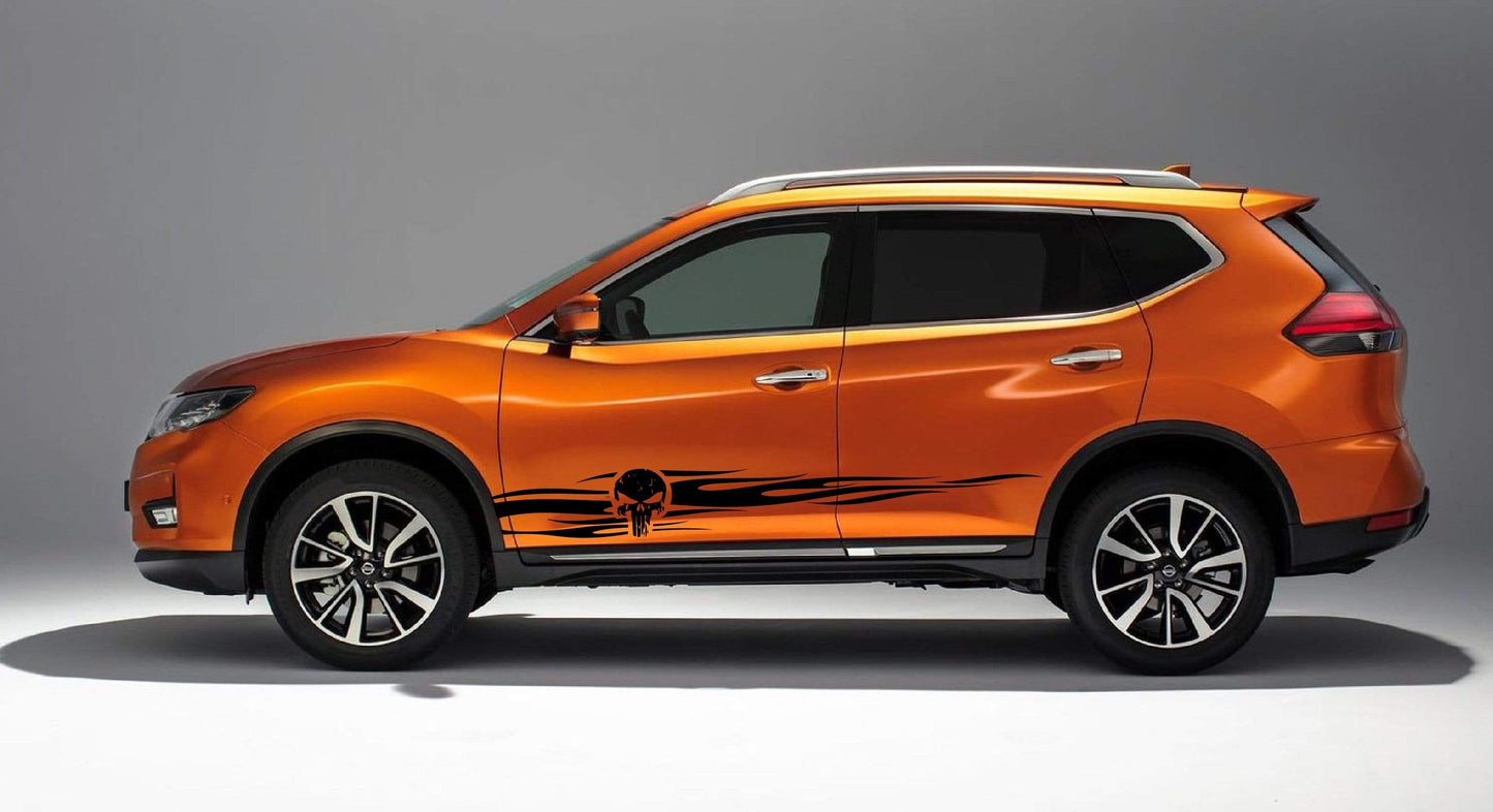 Autocollant en vinyle personnalisé en forme de crâne, spécialement conçu pour Nissan X-Trail
