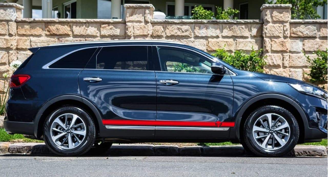 Vinyl Graphics Skull Design Decal Sticker Vinyl Side Racing Stripes Compatible with Kia Sorento