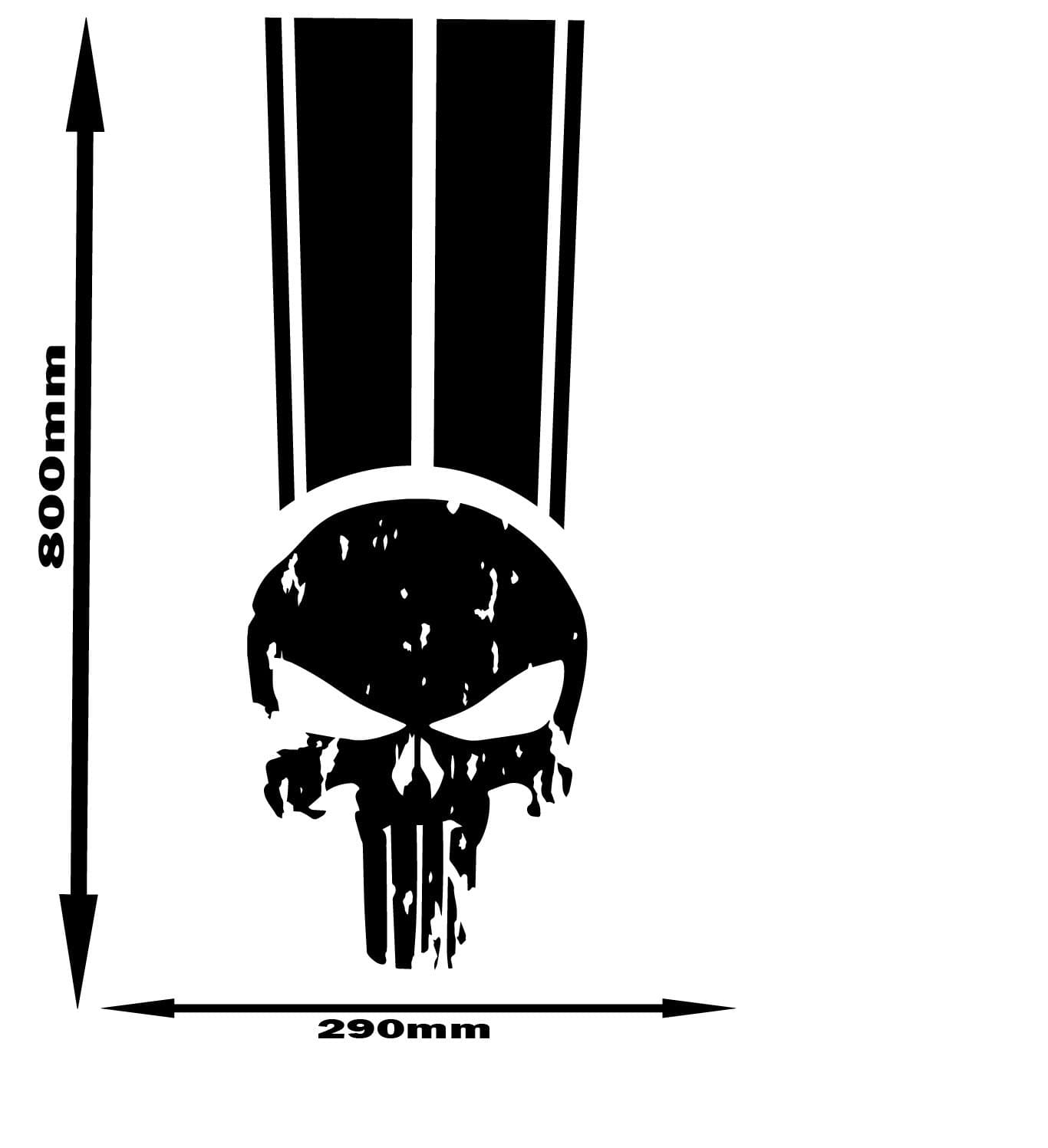 Skull Design vinyl | UNIVERSAL HOOD stickers | graphics hood stickers