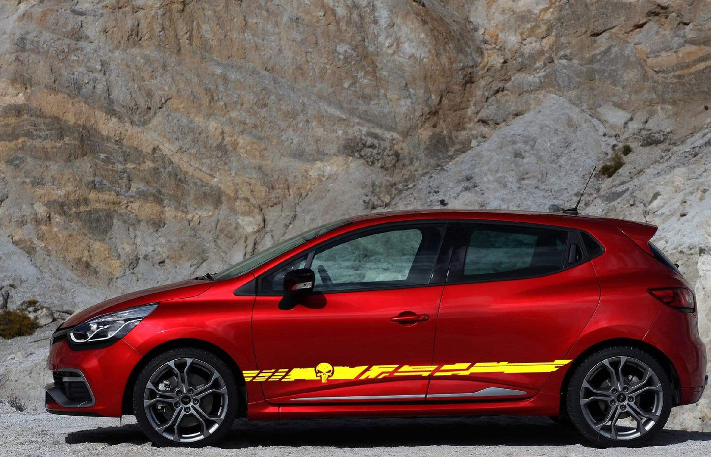 Autocollants graphiques Skull Gift renault Bandes de course pour Renault Clio autocollants voiture renault clio