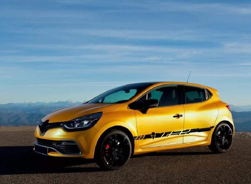 Autocollants graphiques Skull Gift renault Bandes de course pour Renault Clio autocollants voiture renault clio