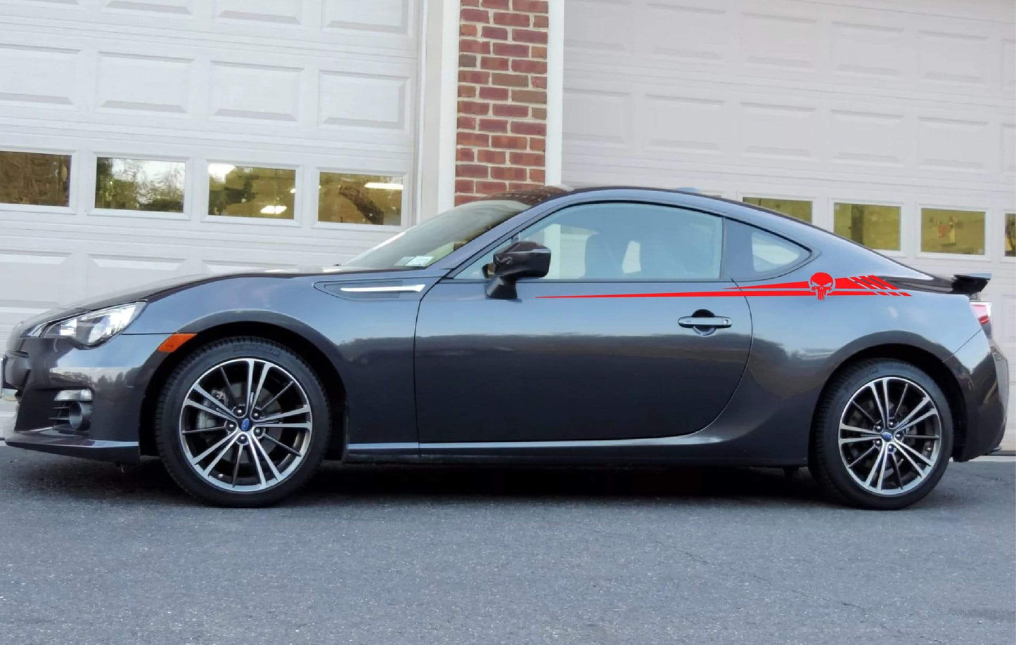 Premium Vinyl Stickers Compatible with Subaru BRZ Skull Logo Line Design BFF