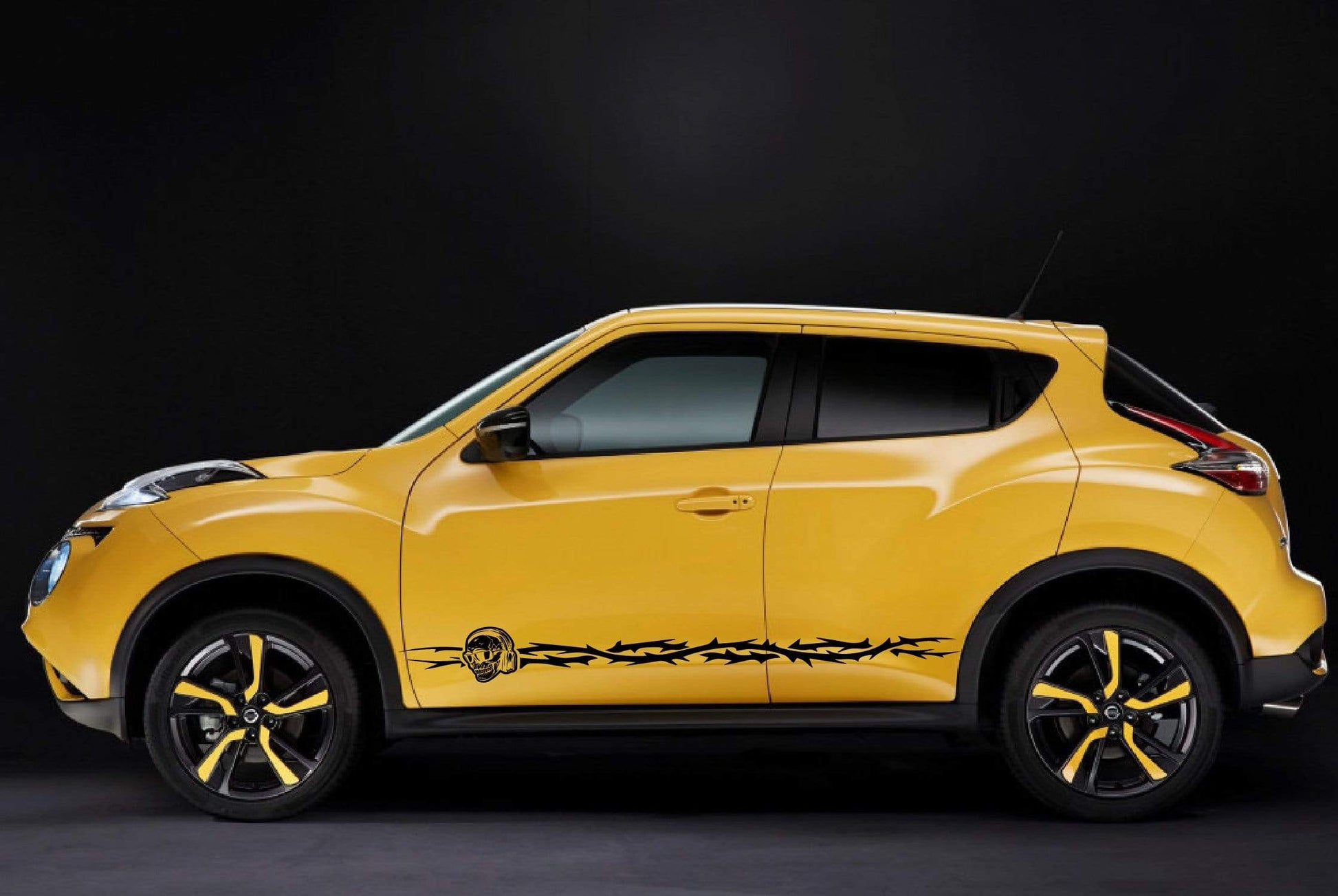 Premium Vinyl Sticker Compatible With Nissan Juke Style Skull Design