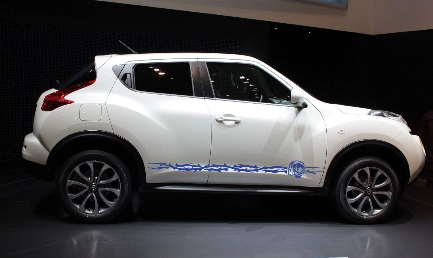 Premium Vinyl Sticker Compatible With Nissan Juke Style Skull Design