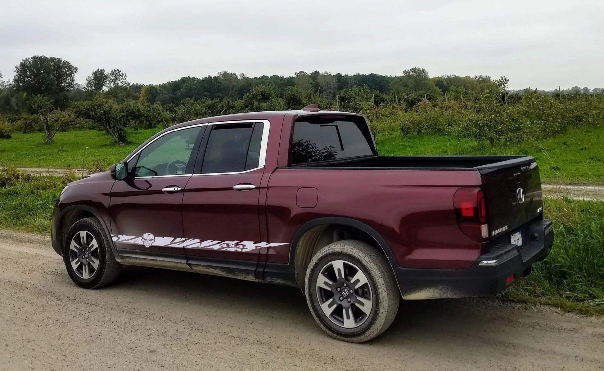 Vinyl Graphics Skull line Graphics Vinyl Stickers Compatible With Honda Ridgeline