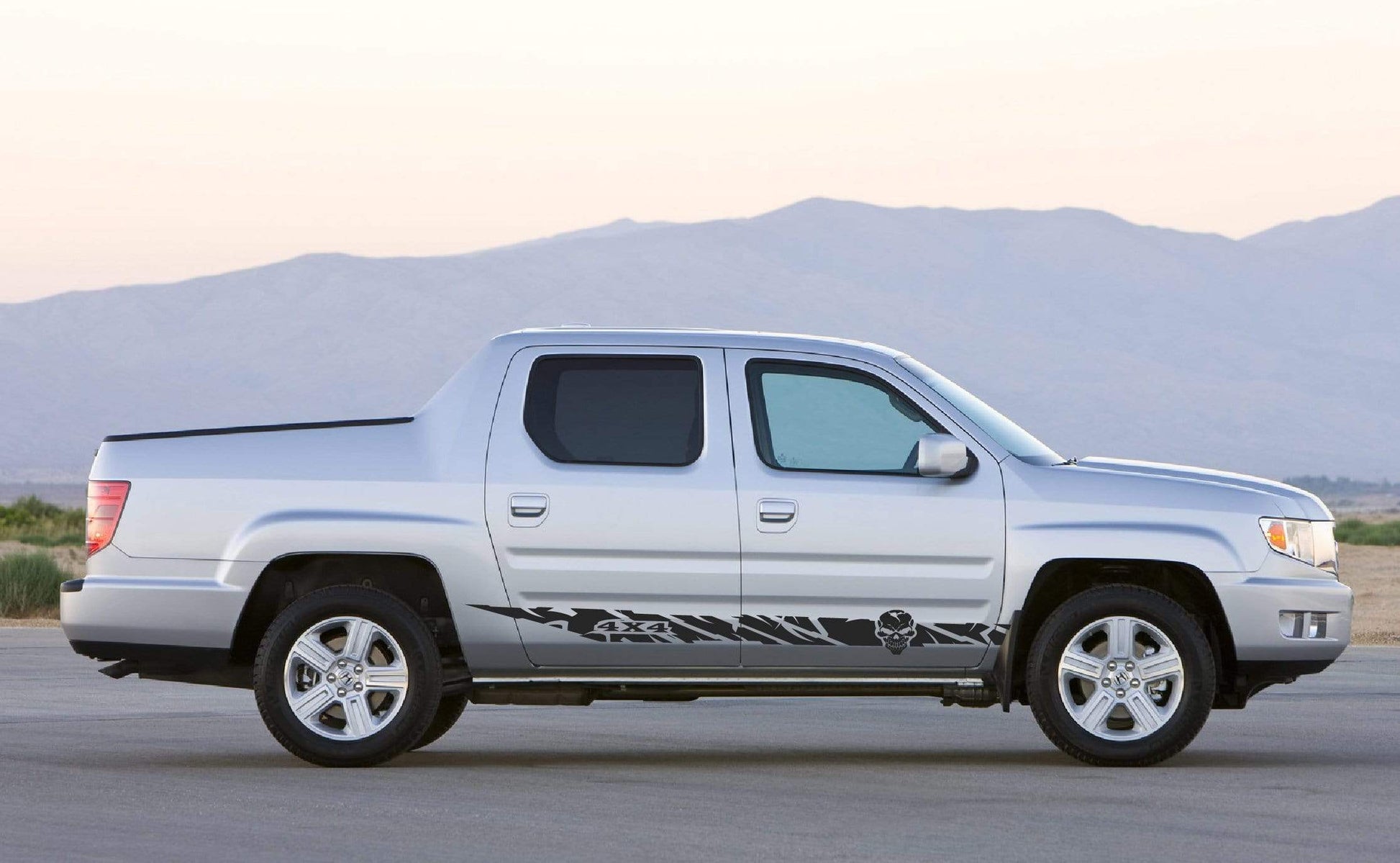 Vinyl Graphics Skull line Graphics Vinyl Stickers Compatible With Honda Ridgeline