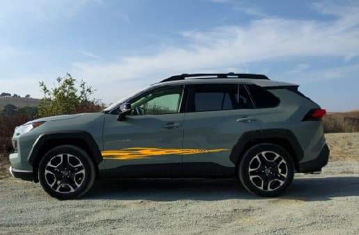 Vinyl Graphics Spear Logo Graphic Sticker Vinyl Side Racing Stripes Compatible with Toyota Rav4