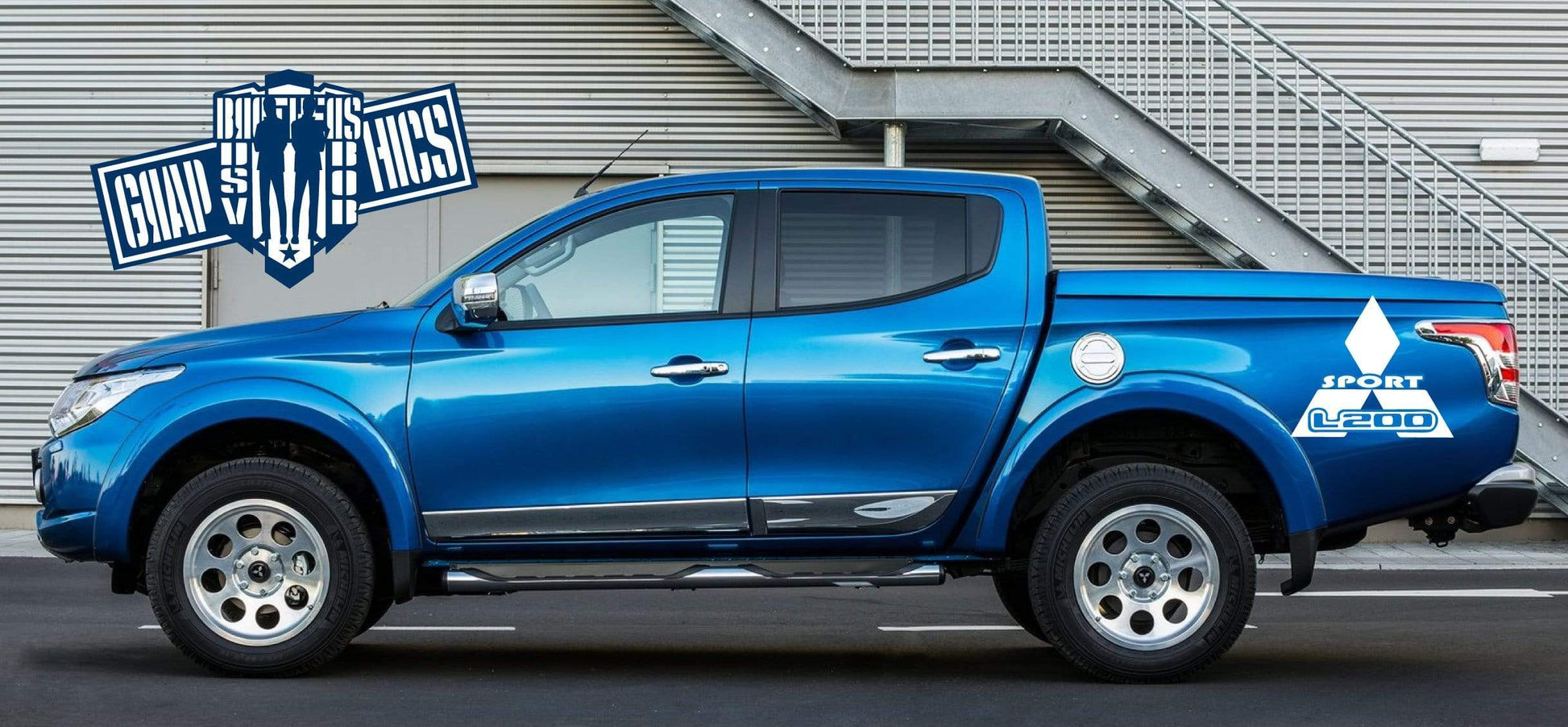 Sport Decal Sticker Vinyl Side Racing Stripes for Mitsubishi L200 2006-2021 - Brothers-Graphics