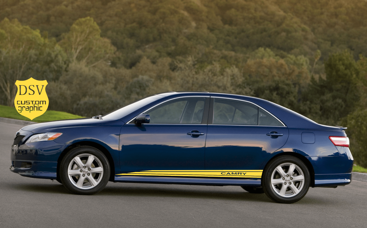 Sport Racing Line Sticker Car Side Vinyl Stripe For Toyota Camry - Brothers-Graphics