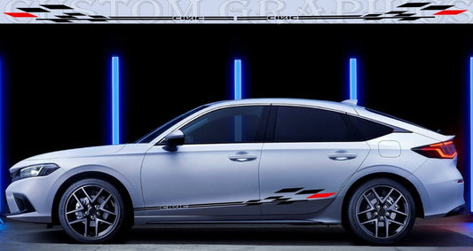 Vinyl Graphics Sticker Compatible with Honda Civic, New Style Design
