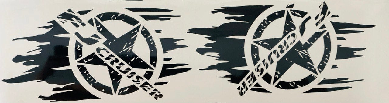 Vinyl Graphics Sticker Compatible With TOYOTA FJ CRUISER 2022 Star Design Vinyl