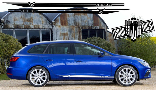 Sticker Decal Stripes Vinyl Side Door Stripes for Seat Leon 2000-2020. - Brothers-Graphics
