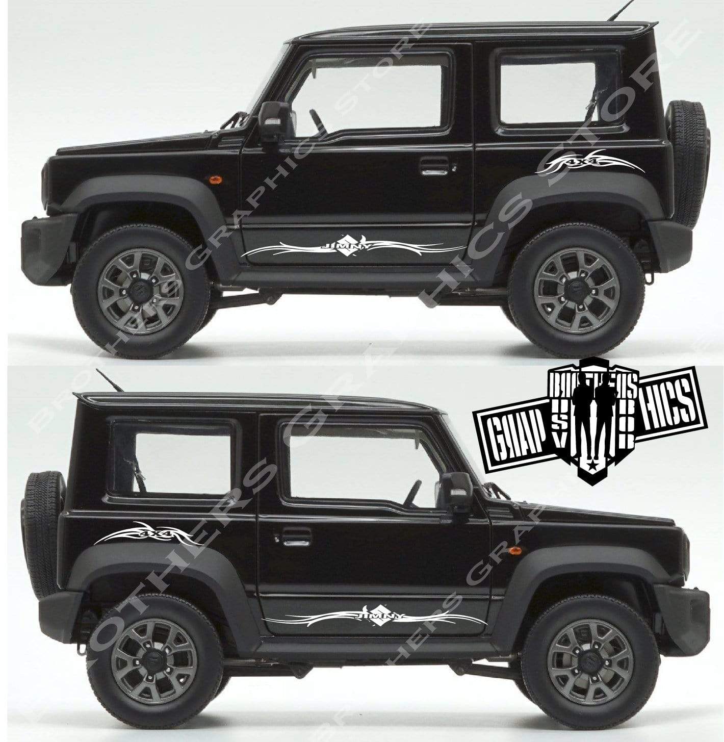 Sticker Decal Stripes Vinyl Side Door Stripes for Suzuki Jimny - Brothers-Graphics