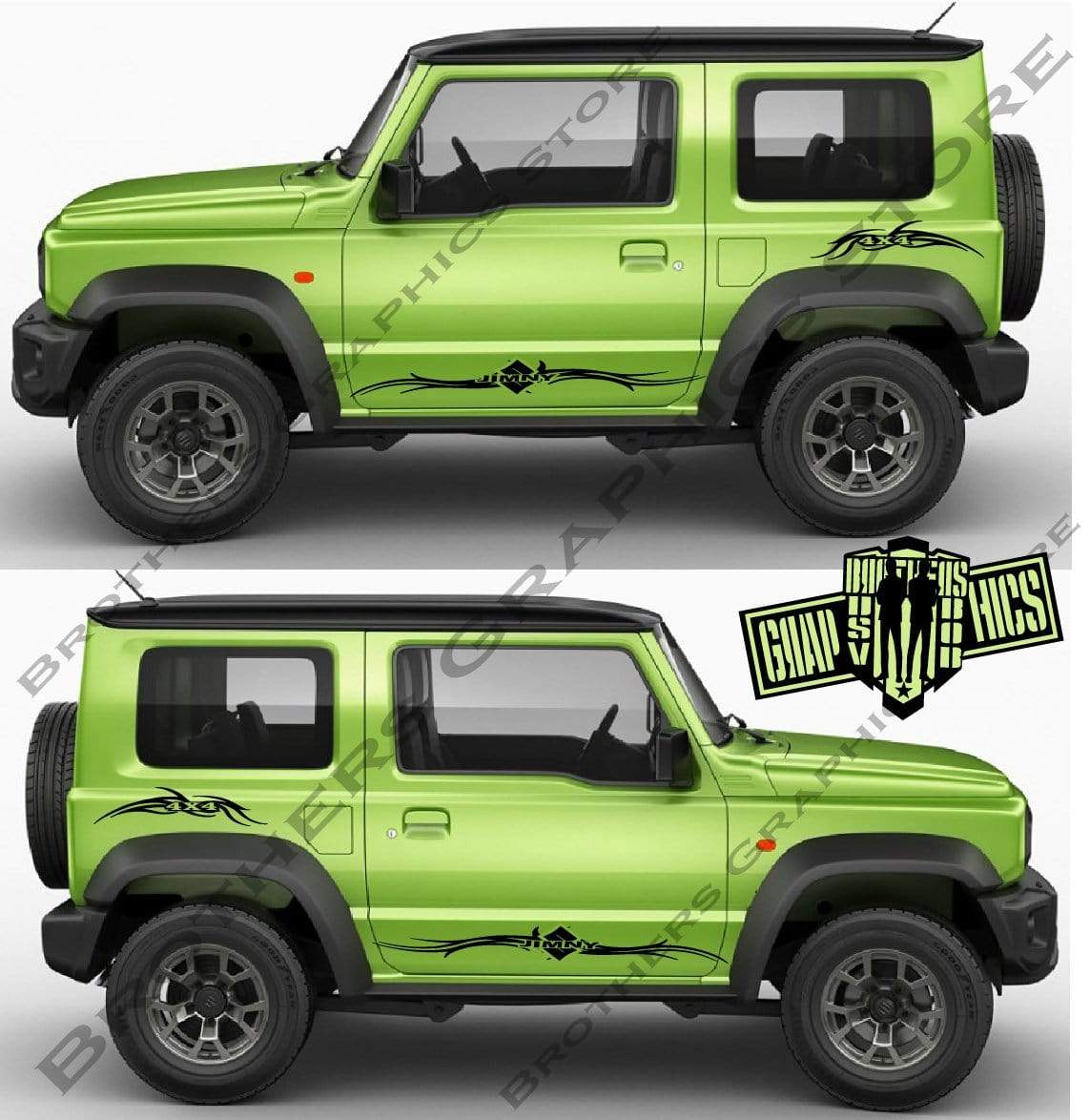 Sticker Decal Stripes Vinyl Side Door Stripes for Suzuki Jimny - Brothers-Graphics
