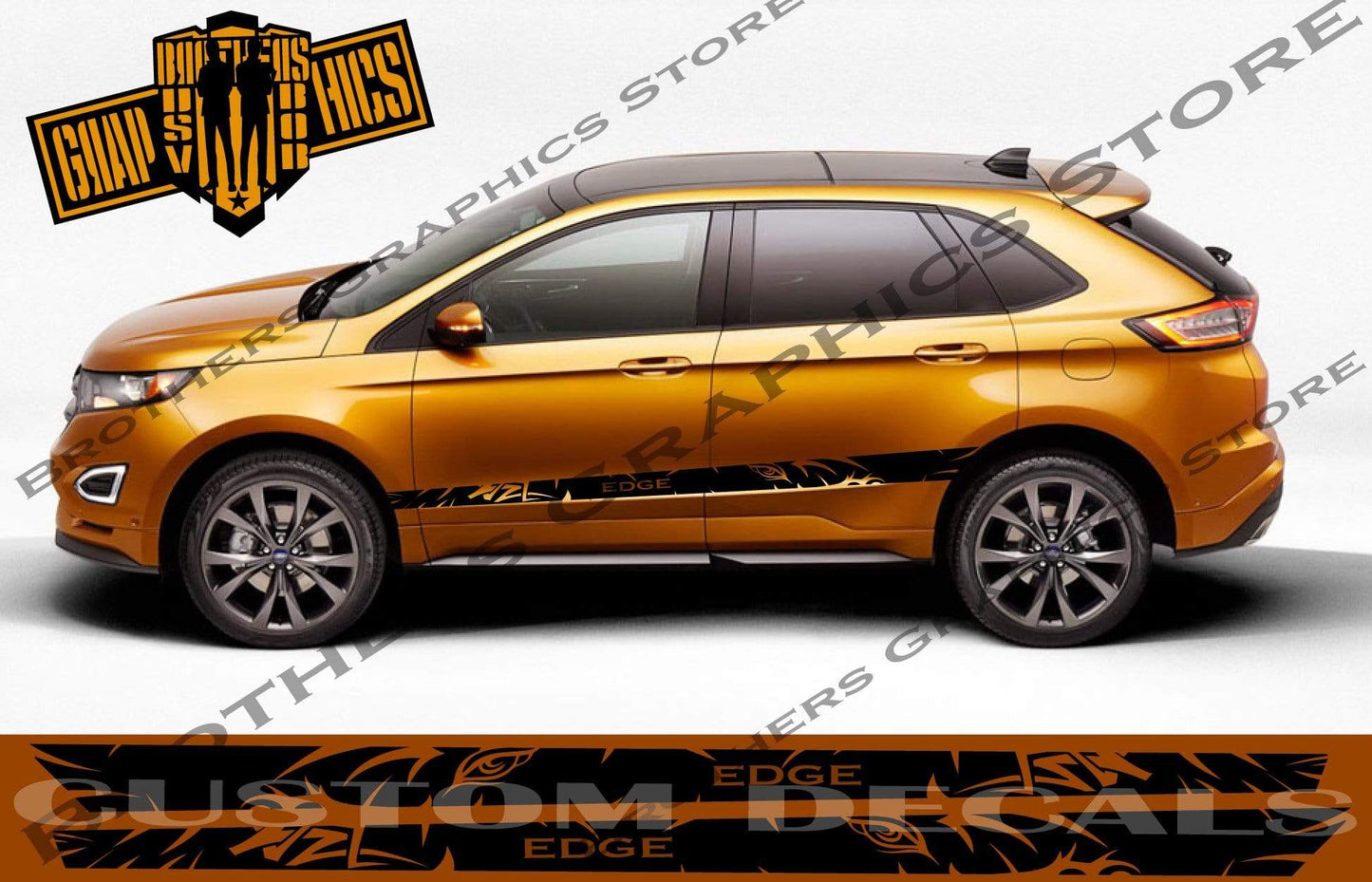 Premium Sticker Stripes Compatible With Ford Edge eye design
